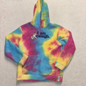 I am Kenough Hoodie Mens Large Barbie Tie Dye Fuzzy Cozy Soft Fluffy